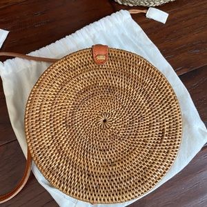 Street Level - Small Round Rattan Purse